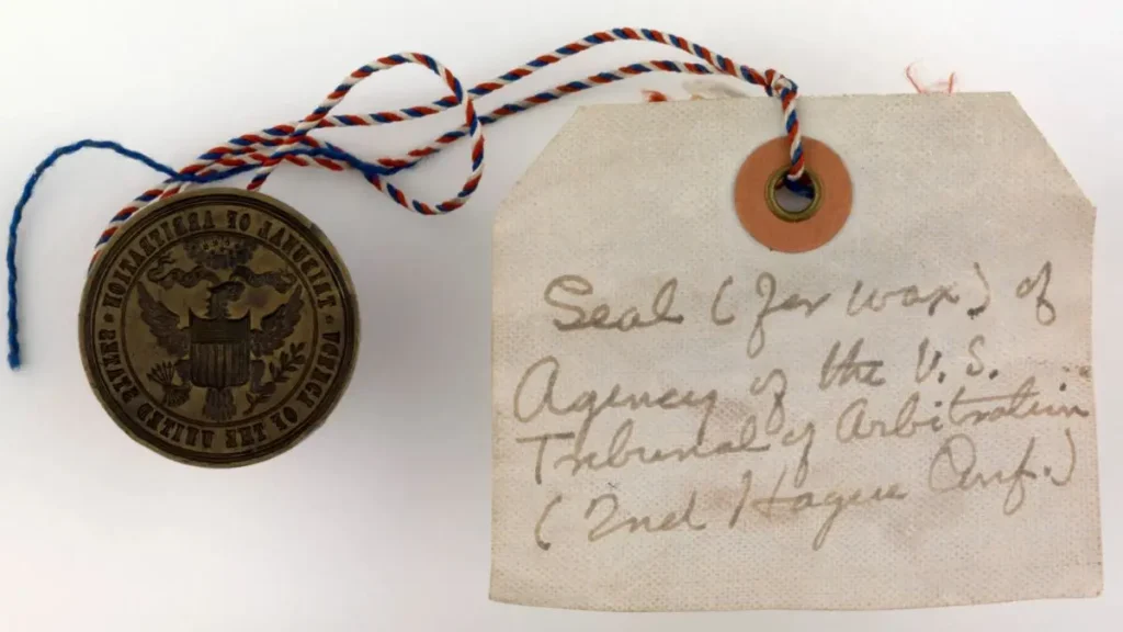 People tied documents with ribbons and sealed them with wax